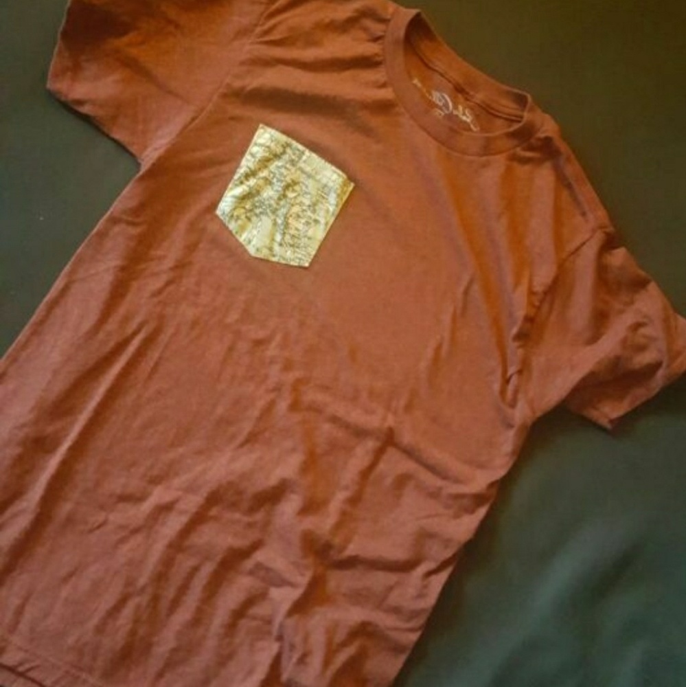 Urban Outfitter Burgundy Atlas print shirt